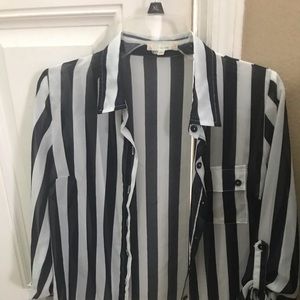A striped blouse